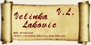 Velinka Laković vizit kartica